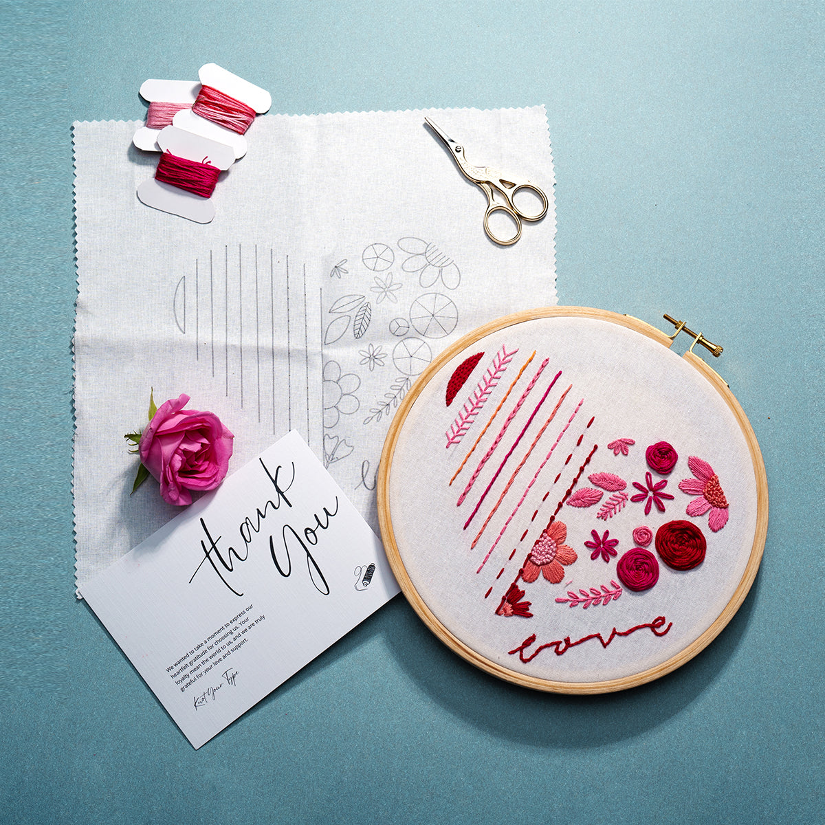 Beginner's Friendly Embroidery Stitches Learning DIY Kit