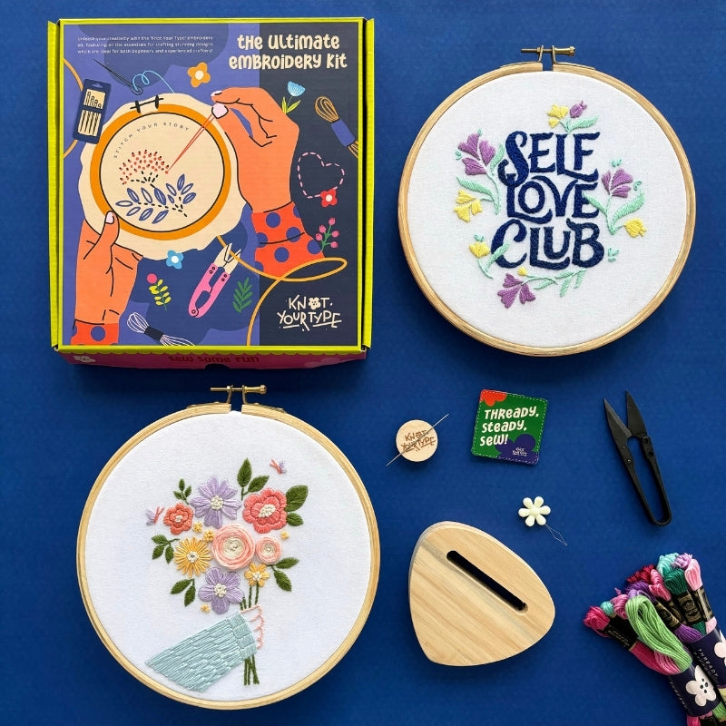 Self Love DIY Embroidery Kit - Bundle Of 2