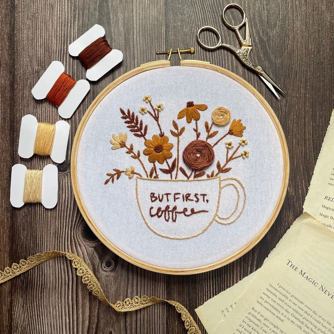 Coffee Lover Embroidery Kit