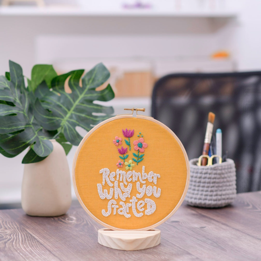Inspirational Quote Embroidered Hoop