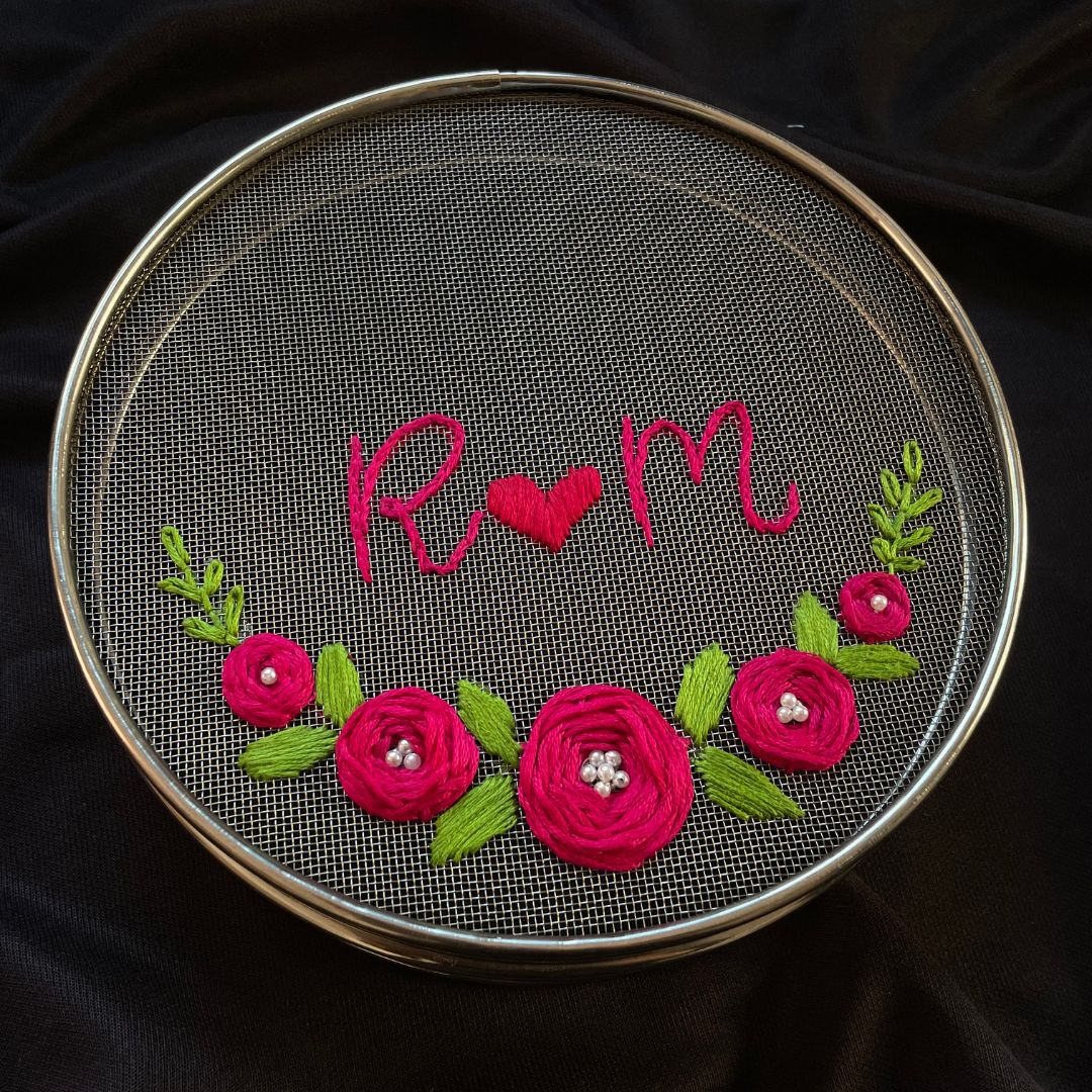 Personalised Hand-Embroidered Strainer / Channi