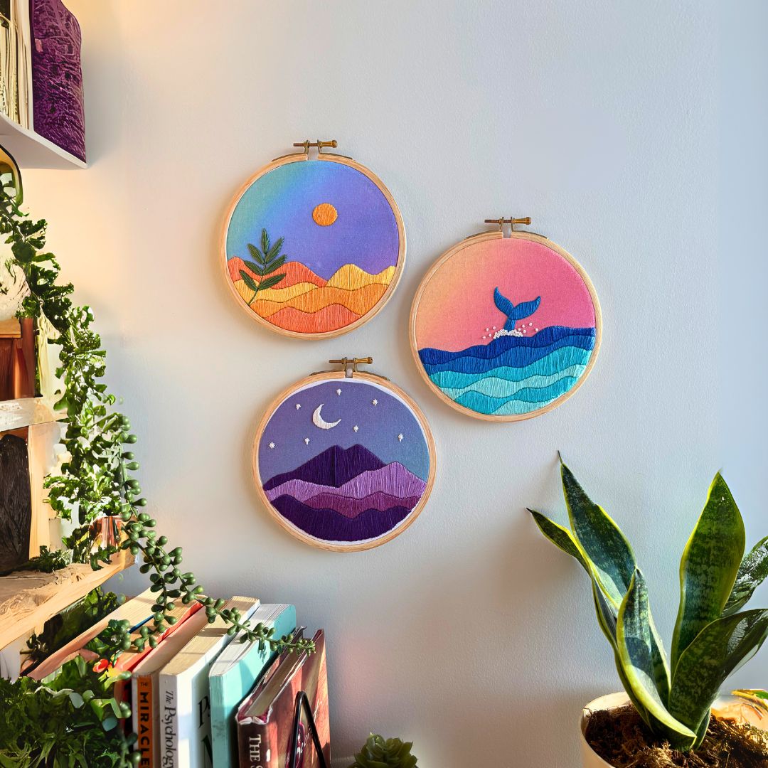 The Scenery DIY Embroidery Kit - Bundle Of 3