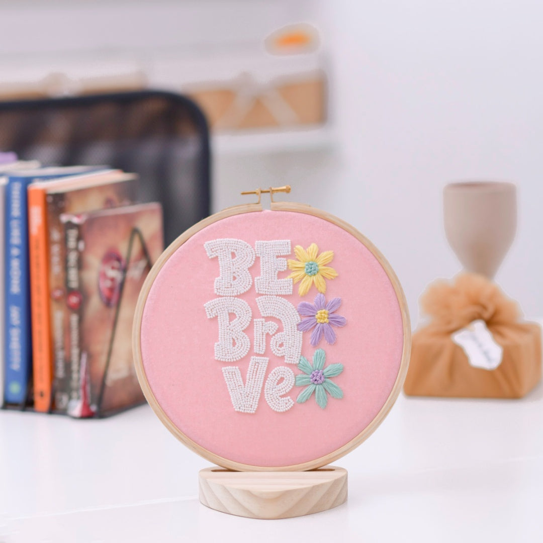 Inspirational Quote Embroidered Hoop
