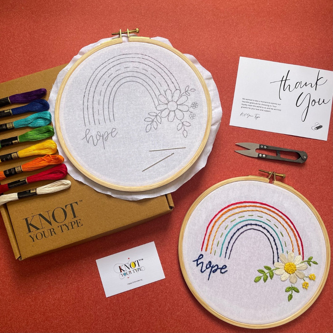 Sunshine and Rainbows Beginner Embroidery Kit