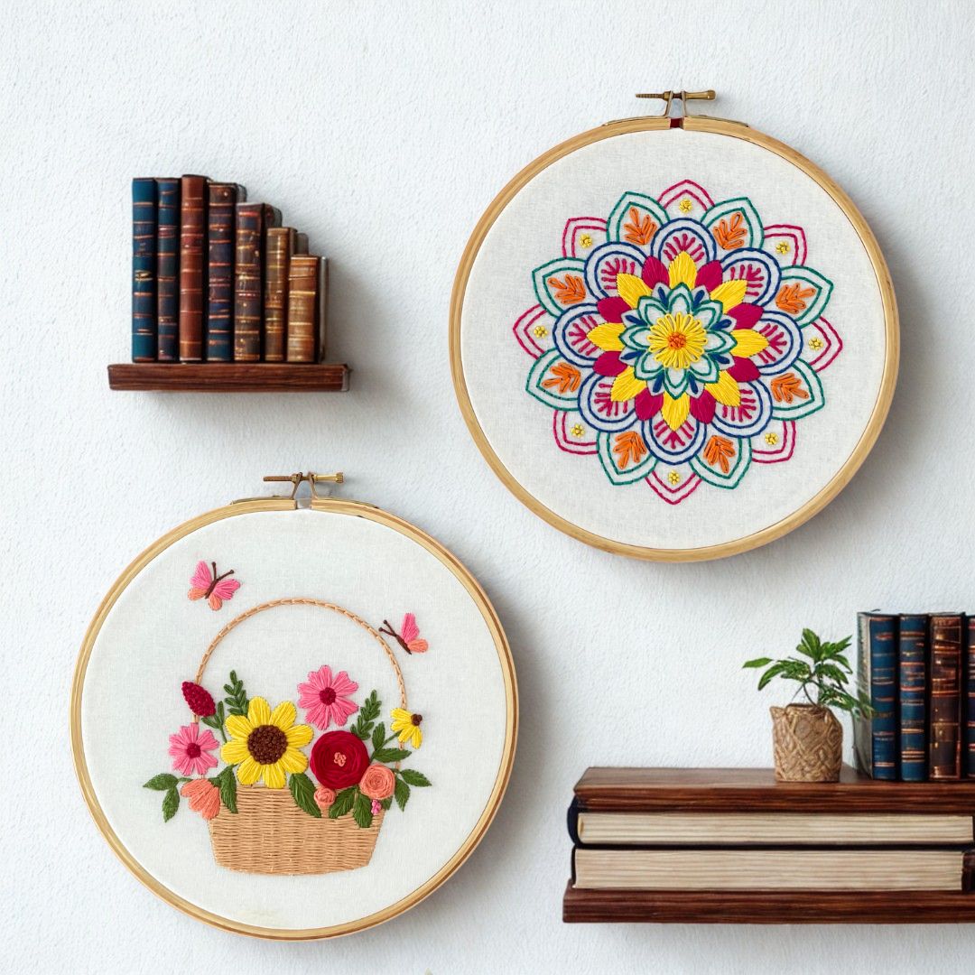 Blissful Combo DIY Embroidery Kit - Bundle Of 2