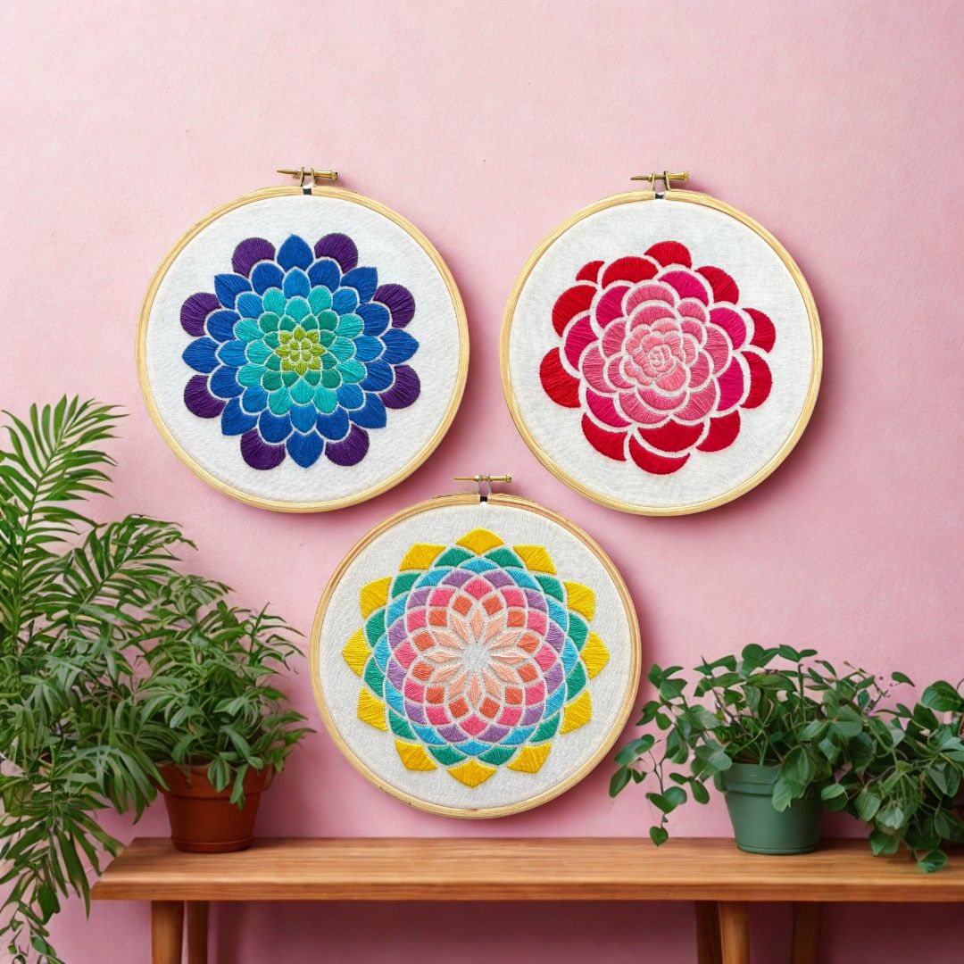 Stitch By Multicolours - DIY Embroidery Kit - Bundle of 3