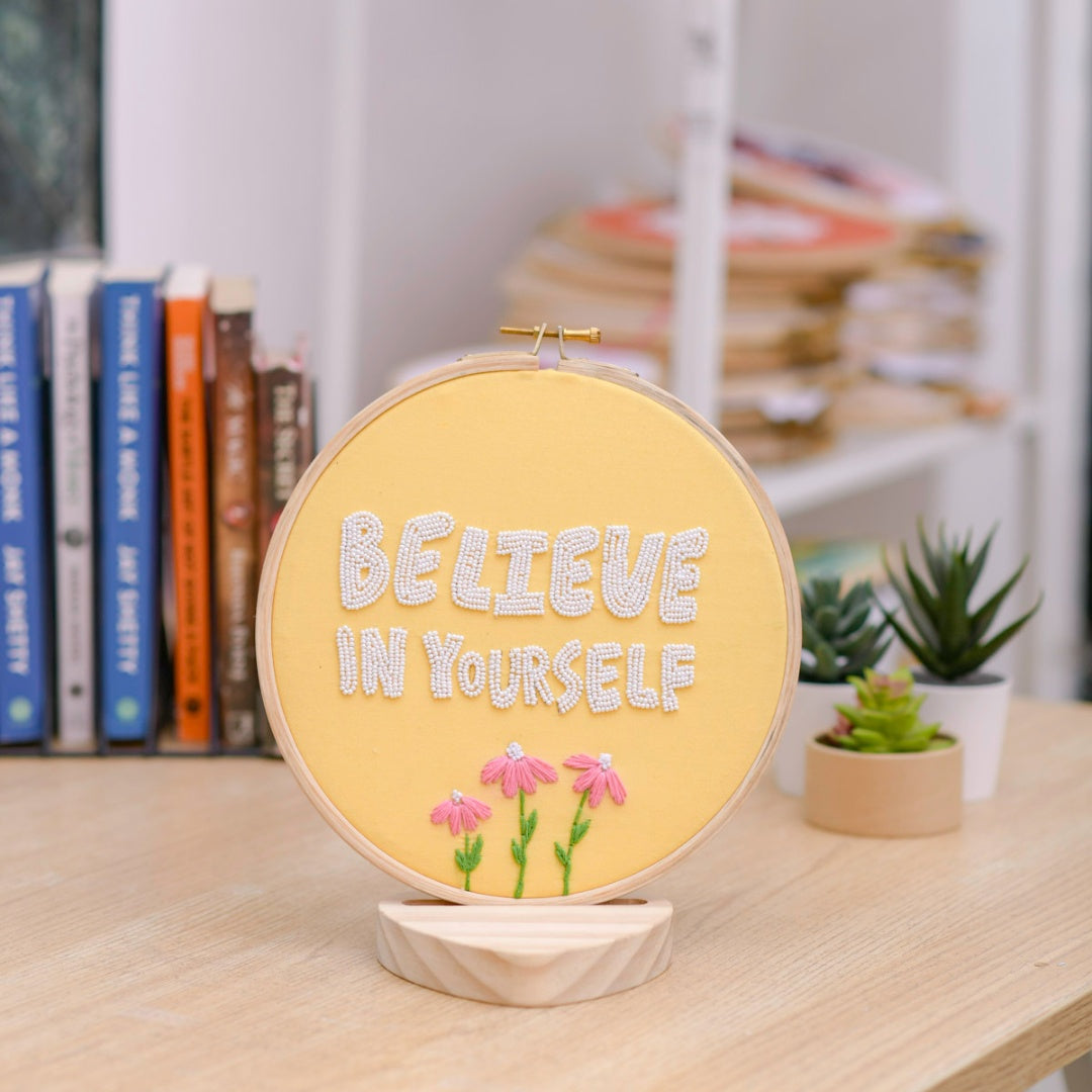 Inspirational Quote Embroidered Hoop