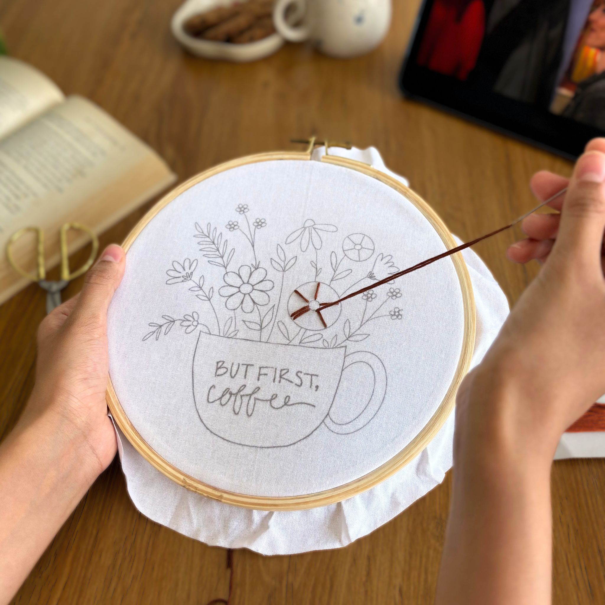 Coffee Lover DIY Embroidery Kit
