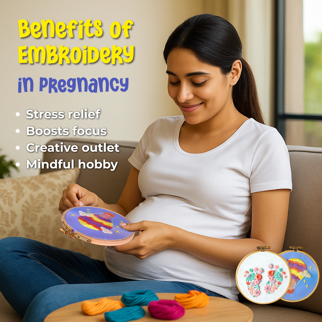 Mom to be DIY Embroidery Kit- Bundle of 2