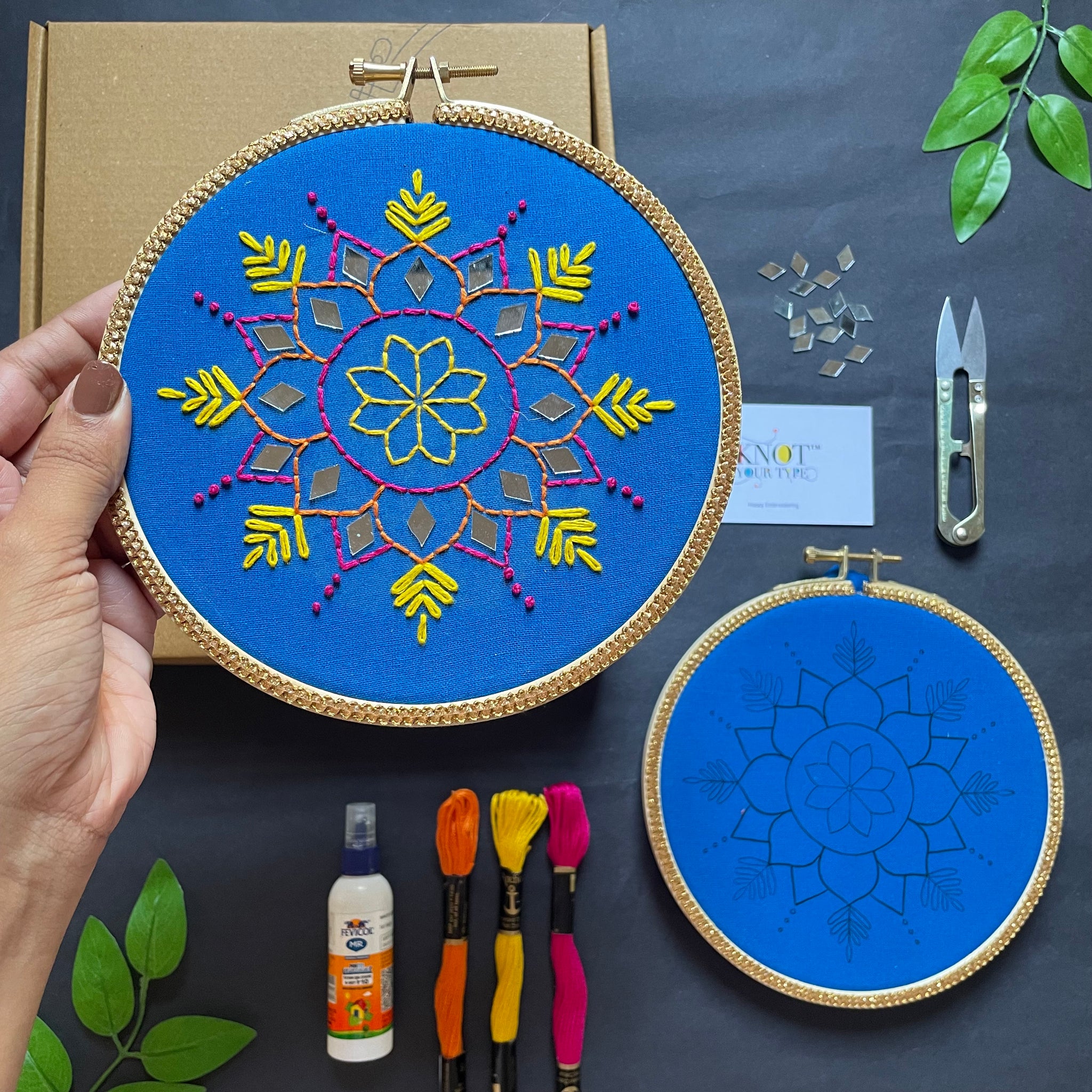 Embroidery Rangoli DIY Kit