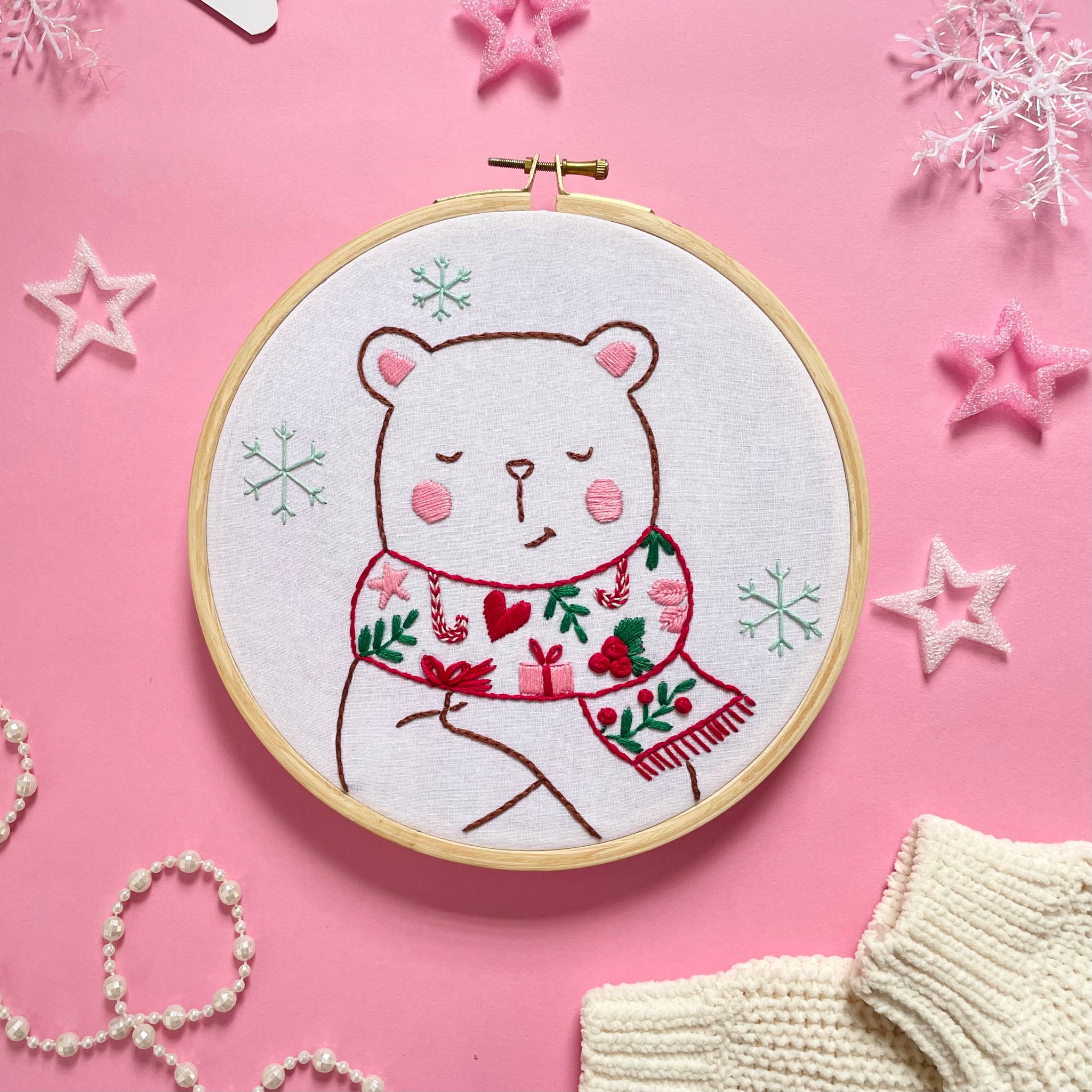 Cute Teddy DIY Embroidery Kit