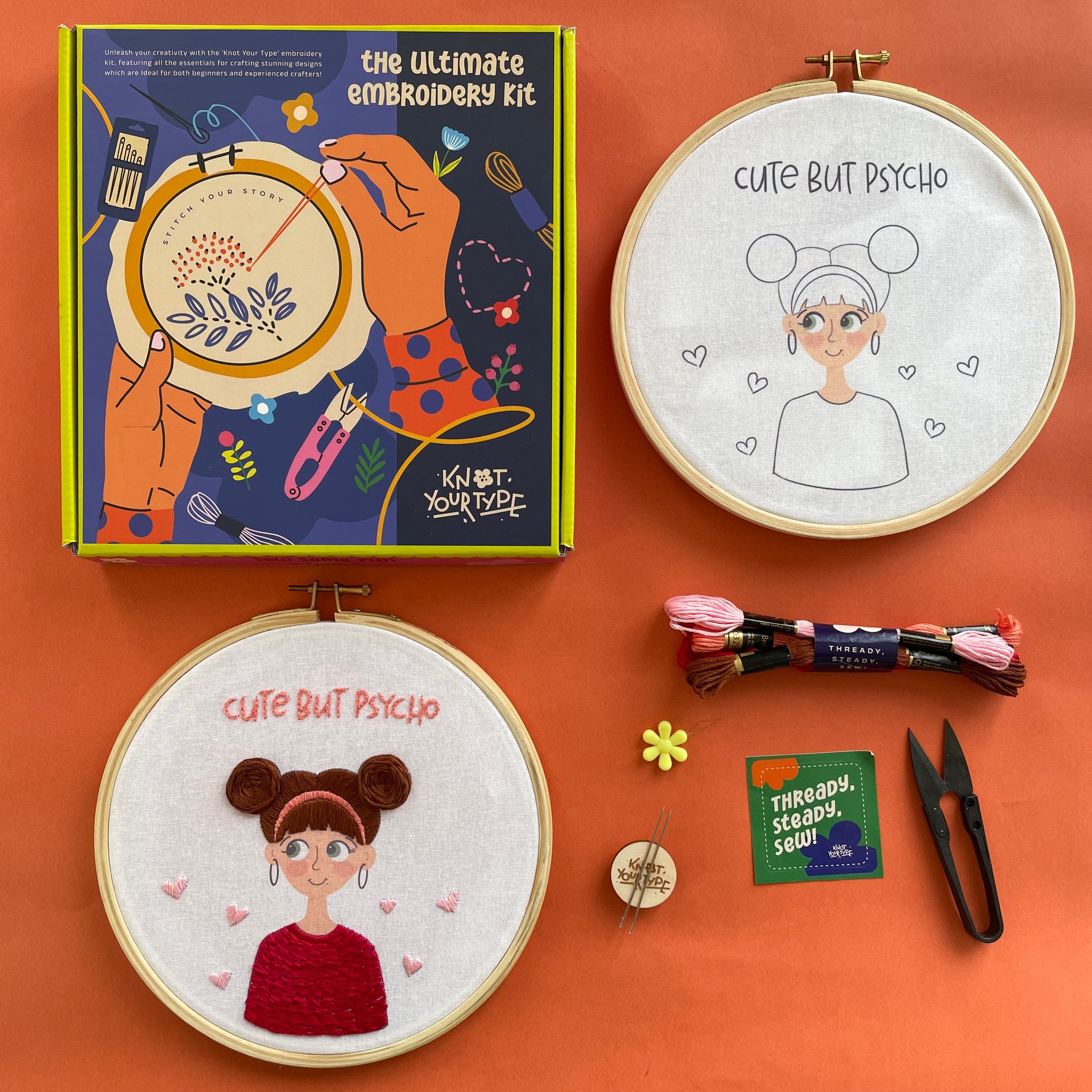 Cute girl DIY Embroidery Kit
