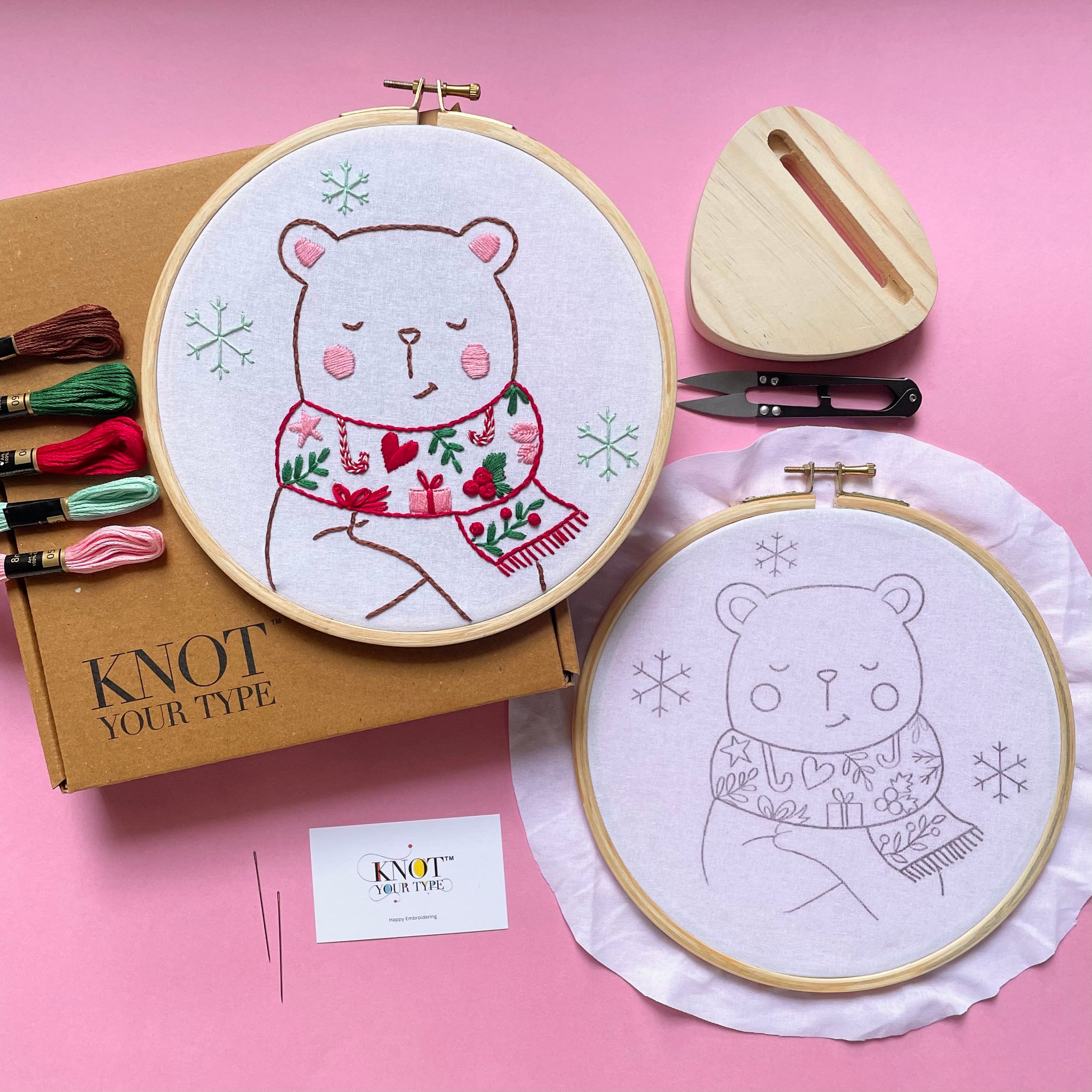 Cute Teddy DIY Embroidery Kit