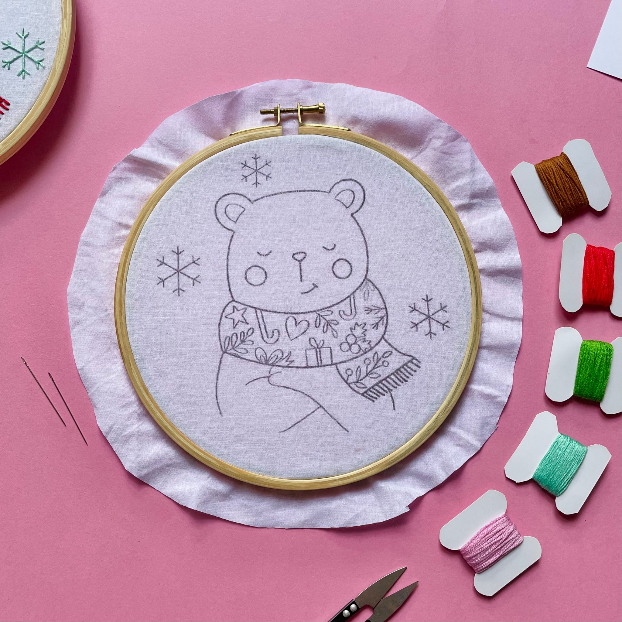 Cute Teddy DIY Embroidery Kit