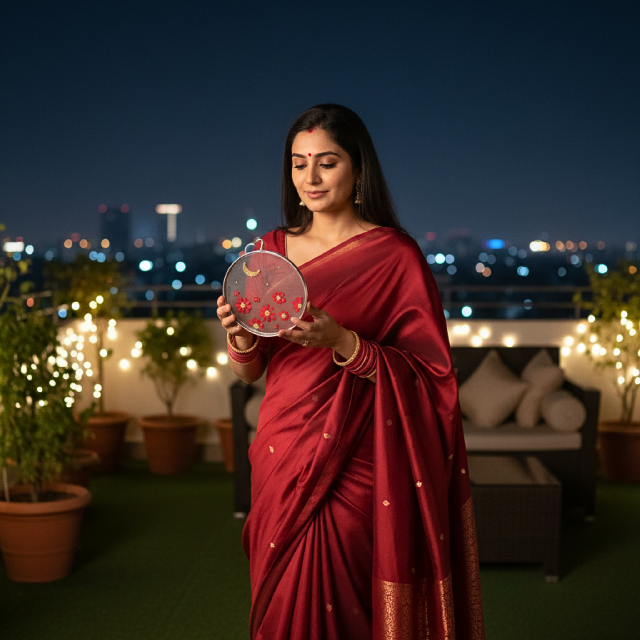 DIY Karwachauth Channi Embroidery Kit