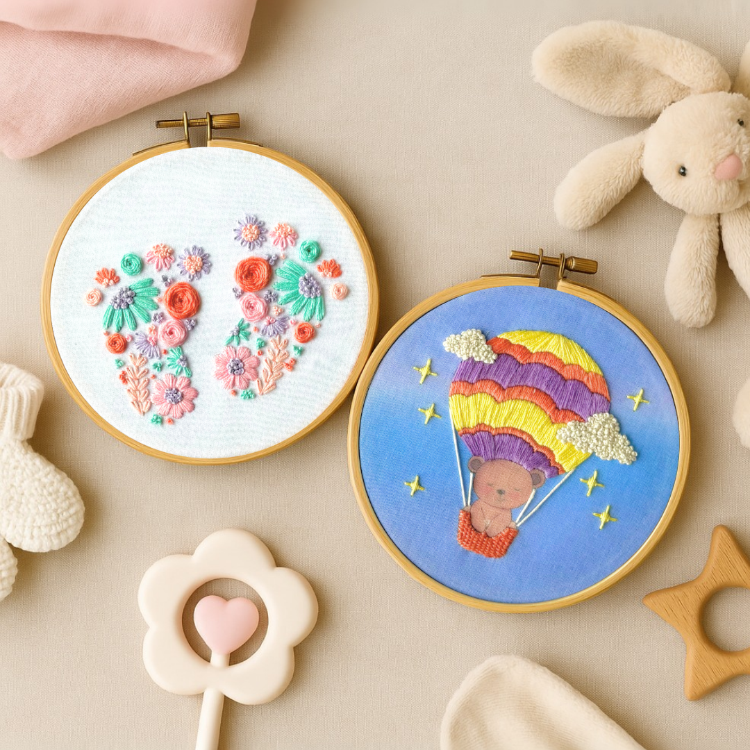 Mom to be DIY Embroidery Kit- Bundle of 2