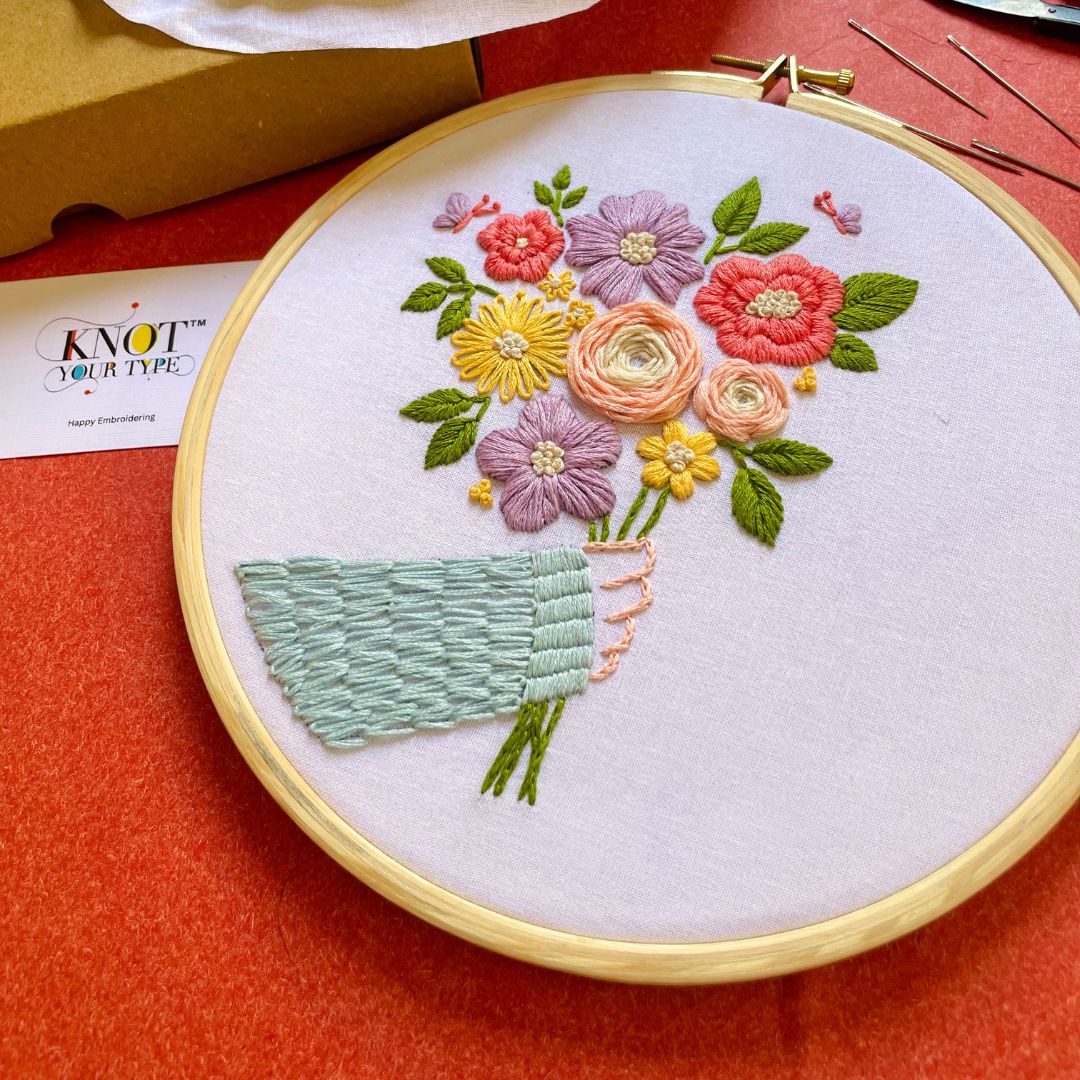 Floral Bouquet Diy Embroidery Kit