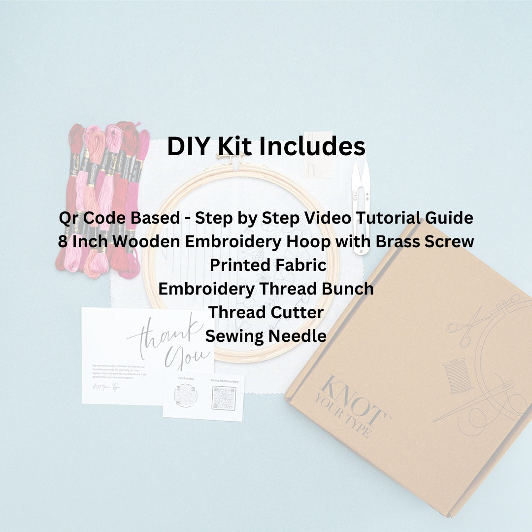 Beginner's Friendly Embroidery Stitches Learning DIY Kit